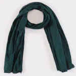 Women's Neck Large Silver Stripe Scarf Green Dupatta