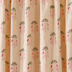 Women's Peach Floral Print Cotton Fabric - Image 3