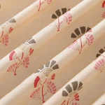 Women's Peach Floral Print Cotton Fabric - Image 2