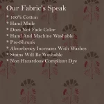 Women's Peach Floral Print Cotton Fabric - Image 5