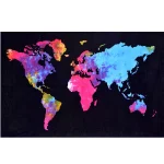 World-Map Printed Rectangle Tapestry - Image 2