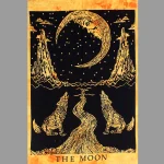 Yellow Crying Wolf Moon Cotton Poster - Image 2