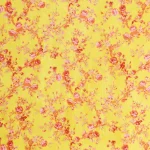 Yellow Floral Print Cotton Fabric Dress Material - Image 4