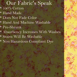 Yellow Floral Print Cotton Fabric Dress Material - Image 6