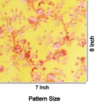 Yellow Floral Print Cotton Fabric Dress Material - Image 5