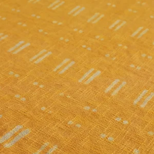 Yellow Handloom Sofa Throw Indian Hand Block Print - Image 5
