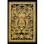Yellow Lion Face Tapestry / Yoga Mat - Image 2