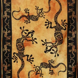 Yellow Lizard Wall Hanging Cotton Table Cover - Image 3