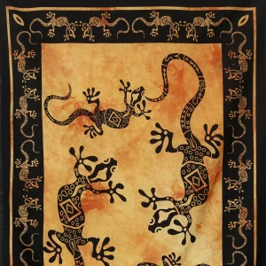 Yellow Lizard Wall Hanging Cotton Table Cover - Image 4
