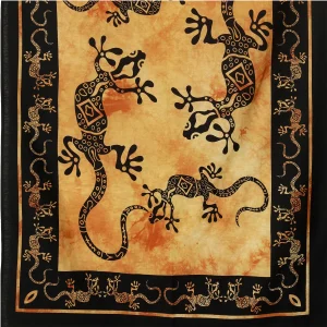 Yellow Lizard Wall Hanging Cotton Table Cover - Image 5