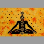 Yellow Meditation Yoga Mat Wall Hanging - Image 2