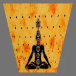 Yellow Meditation Yoga Mat Wall Hanging - Image 3