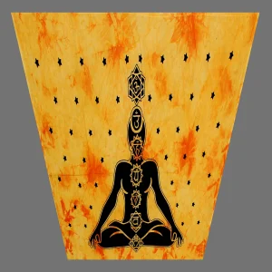 Yellow Meditation Yoga Mat Wall Hanging - Image 3