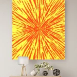 Yellow & Orange Abstract Printed Cotton Poster