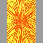 Yellow & Orange Abstract Printed Cotton Poster - Image 2