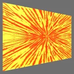 Yellow & Orange Abstract Printed Cotton Poster - Image 3