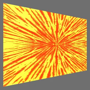 Yellow & Orange Abstract Printed Cotton Poster - Image 3