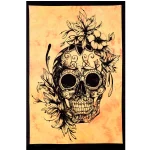 Yellow Skull Wall Hanging Cotton Poster - Image 2