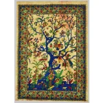 Yellow Tree Of Life Printed Cotton Tapestry