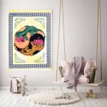 Yin Dragon Tie Dye Wall Hanging Poster