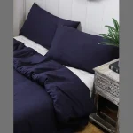 3 PC Set Navy Blue Bed Sheet - Image 4