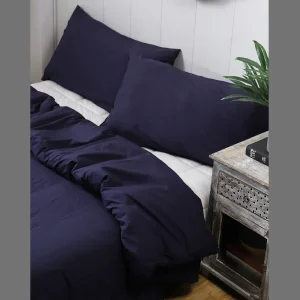 3 PC Set Navy Blue Bed Sheet - Image 4