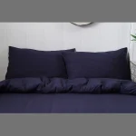 3 PC Set Navy Blue Bed Sheet - Image 5