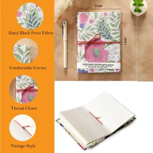 Beautiful Indian Hand Block Printed Journal Diary Sketchbook - Image 4
