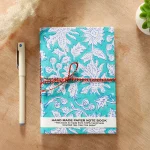 Blank Page Sketchbook Block Print Fabric Cover