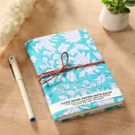 Blank Page Sketchbook Block Print Fabric Cover - Image 2