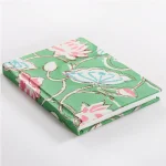 Blank White Paper Writing Diary Green Floral Binding - Image 2