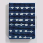 Blue Polka Dot Block Printed Fabric Travelers Notebook Diary - Image 3
