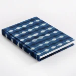 Blue Polka Dot Block Printed Fabric Travelers Notebook Diary - Image 2