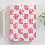 Elephant Printed Fabric Binding Notebook