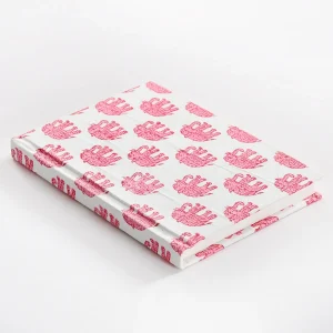 Elephant Printed Fabric Binding Notebook - Image 2