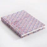 Gray Floral Print Fabric Binding Sketch Notebook - Image 2