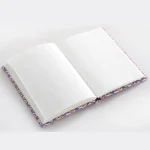 Gray Floral Print Fabric Binding Sketch Notebook - Image 4