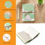 Green Hand Block Print Journal Diaries Notebook - Image 5