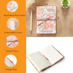 Hand block Printed Cotton Fabric Cover Journal Diaries - Image 5