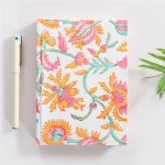 Hand Block Printed Fabric Journal Notebook Diary
