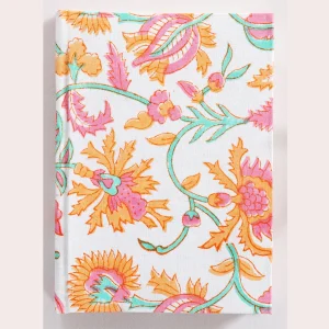 Hand Block Printed Fabric Journal Notebook Diary - Image 3