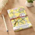Hand Printed Fabric Cover Journal Travel Sketchbook - Image 2
