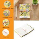 Hand Printed Fabric Cover Journal Travel Sketchbook - Image 5