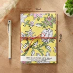 Hand Printed Fabric Cover Journal Travel Sketchbook - Image 6