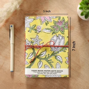 Hand Printed Fabric Cover Journal Travel Sketchbook - Image 6