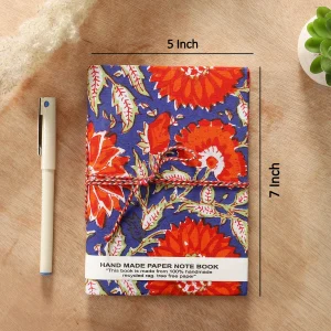 Handmade Cotton Print Fabric Journal/Writing Notebook - Image 6
