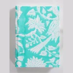 Handmade Turquoise Floral Decor Fabric Journal Diary - Image 3
