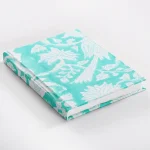 Handmade Turquoise Floral Decor Fabric Journal Diary - Image 2
