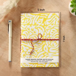 Indian Handmade Print Fabric Notebook Best Gift For Friend - Image 6
