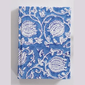 Journal Diary Blue Floral Print Fabric Binding - Image 3
